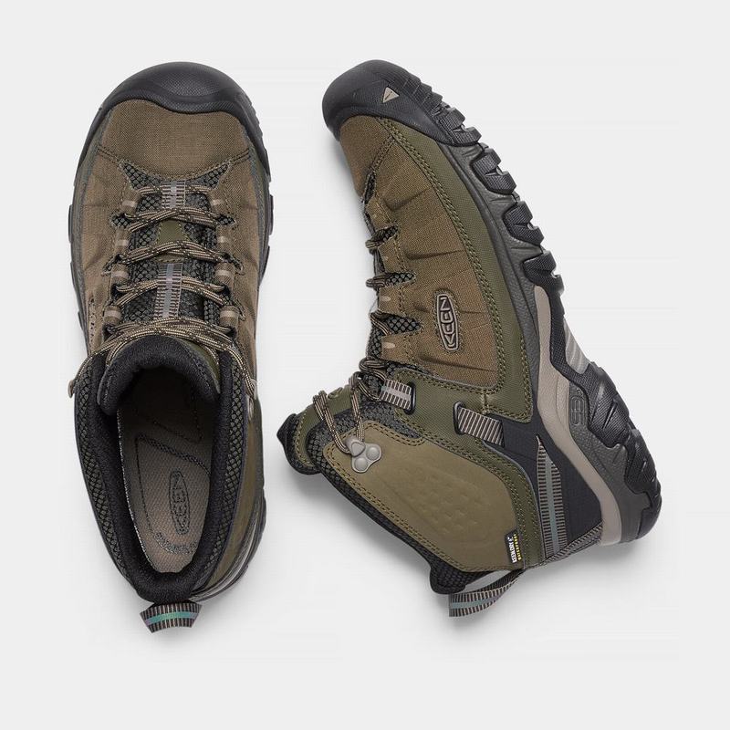 Botas De Montaña Keen Targhee Exp Waterproof Mid Para Hombre Verde Oliva/Negros - Botas Keen Mexico